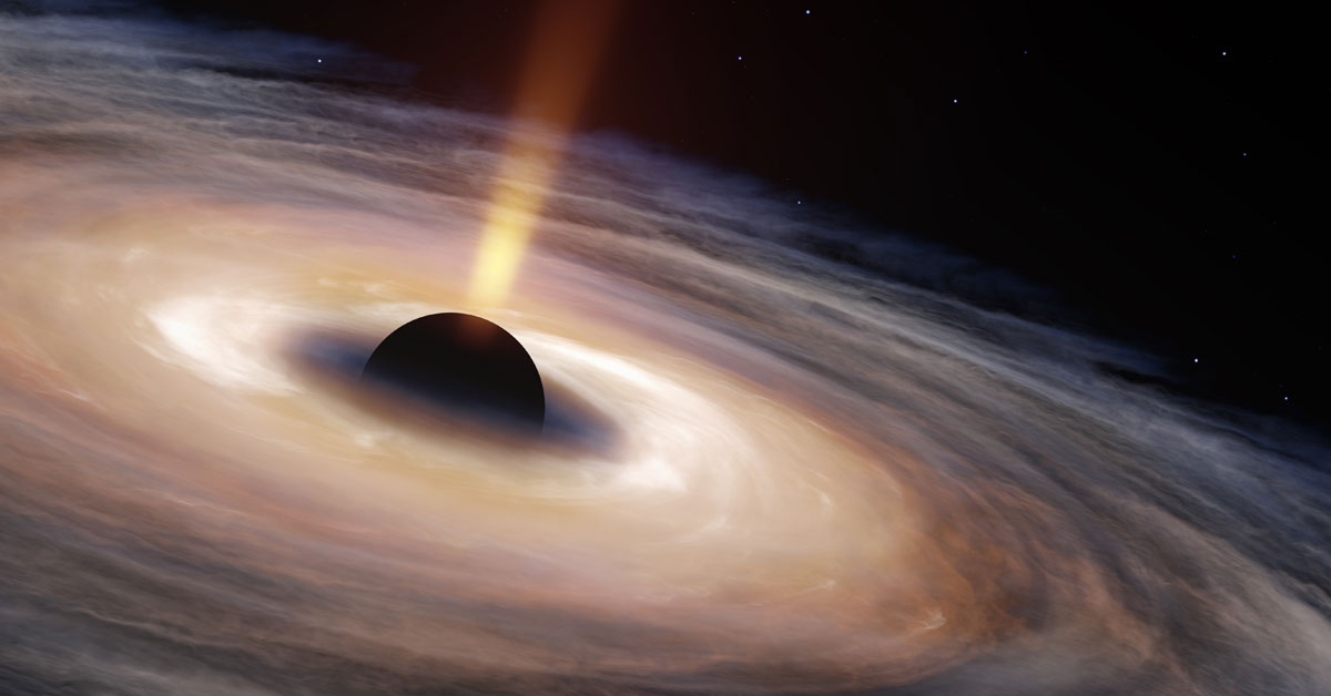 Illustration of a black hole.
