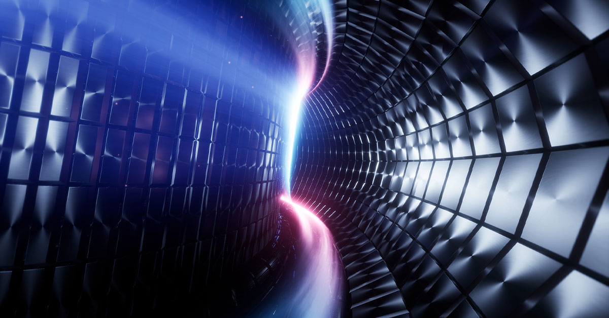 Illustration of the inside of a tokamak fusion reactor.