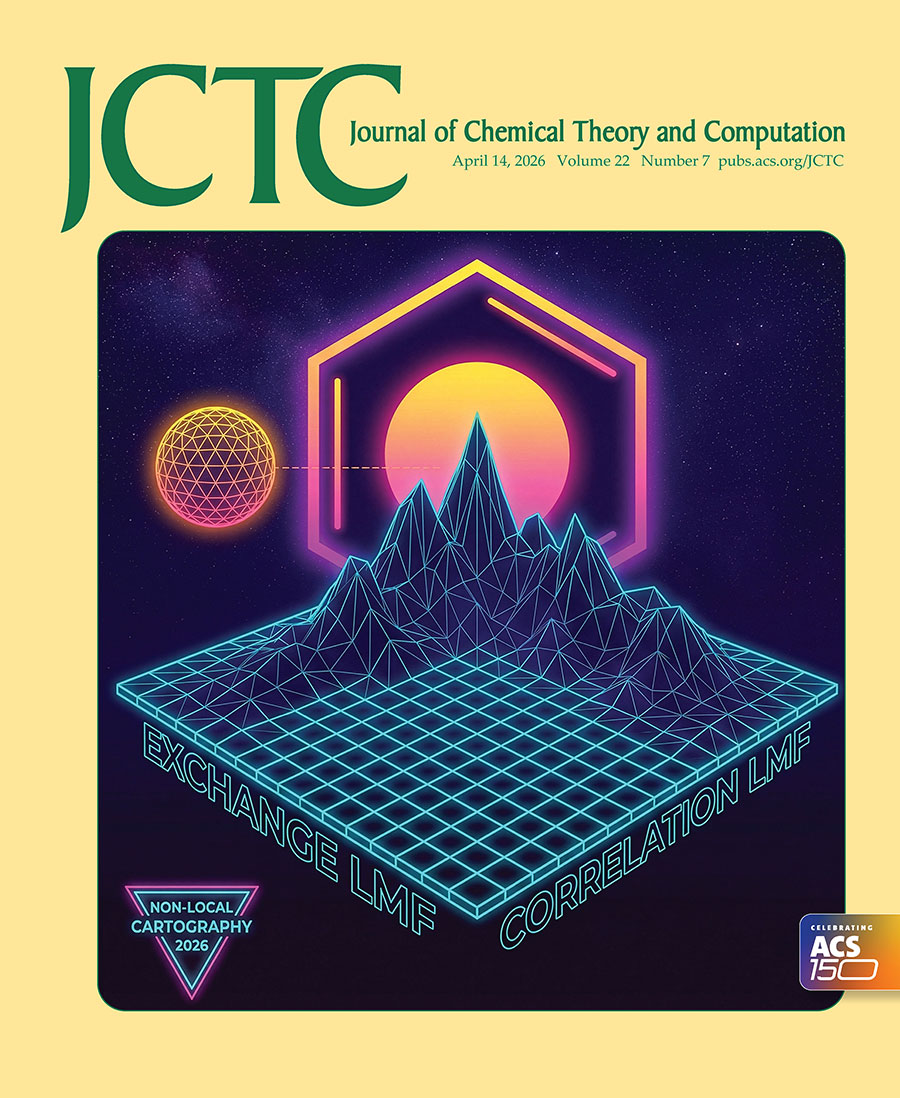 Synthwave-style journal cover featuring a wireframe grid landscape, glowing neon hexagon, geodesic sphere, and text 'Exchange LMF' and "Correlation LMF"